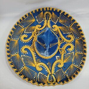 Pigalle Calidad Prestigio Luna Sombrero Vintage 1970s Mexico Velour Hat XXXXX